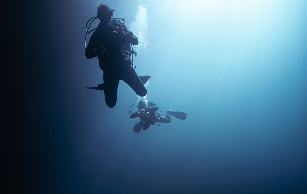 a couple of people that are in the water