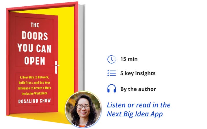 The Doors You Can Open Rosalind Chow Next Big Idea Club Book BIte