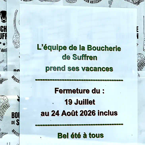Photos of notices in shop windows informing customers that they will be closed over the summer