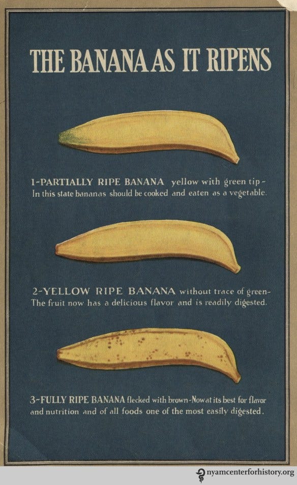  “The Food Value of the Banana,” 1928, back cover.
