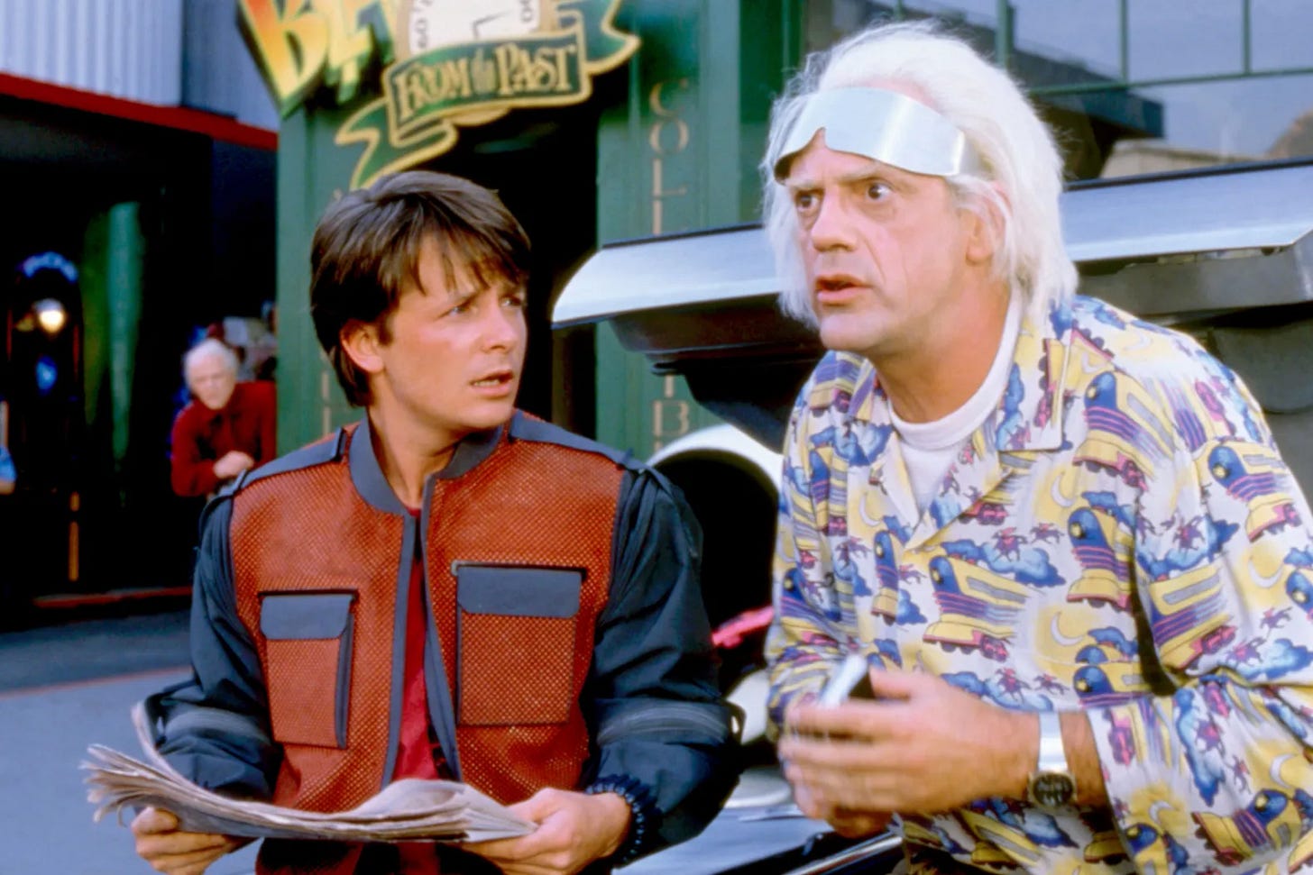 Blog About Writing - Marty McFly and Doc Brown from Back to the Future 2