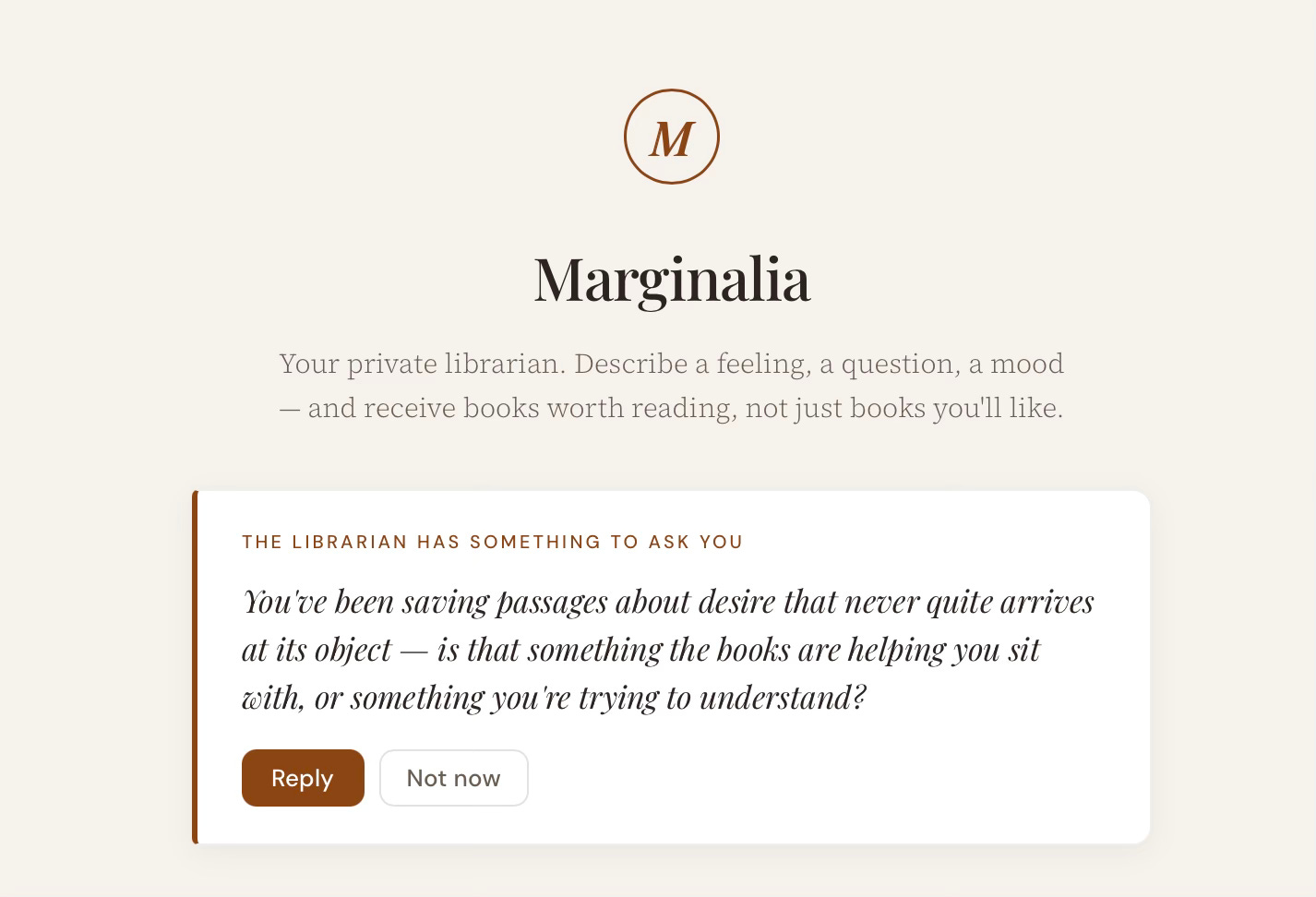 Marginalia asking a question of the reader
