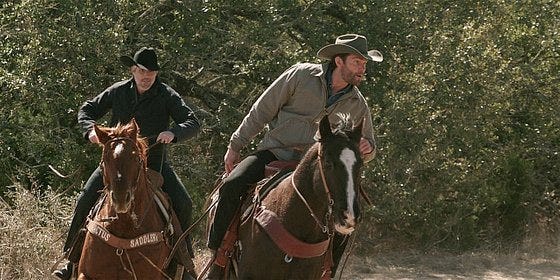 Walker Cordell checking out trees with Dave. Walker Cordell checking out trees with Dave.