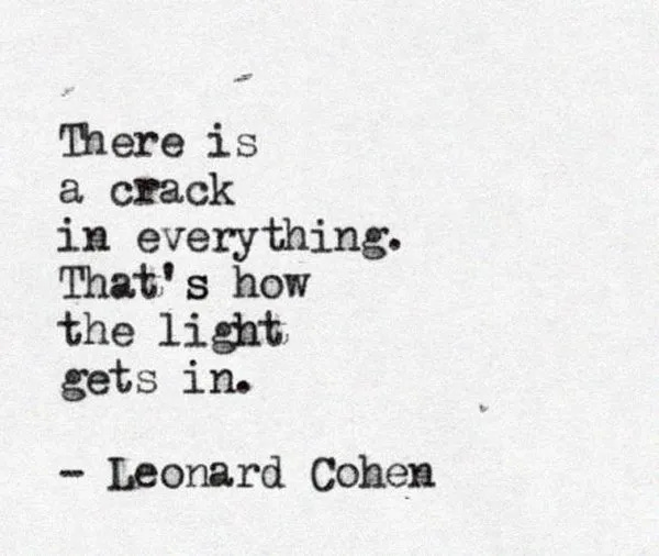 There is a crack in everything, that's how the light gets in" -Leonard  Cohen | Passover haggadah by Congregation Emanu-EL