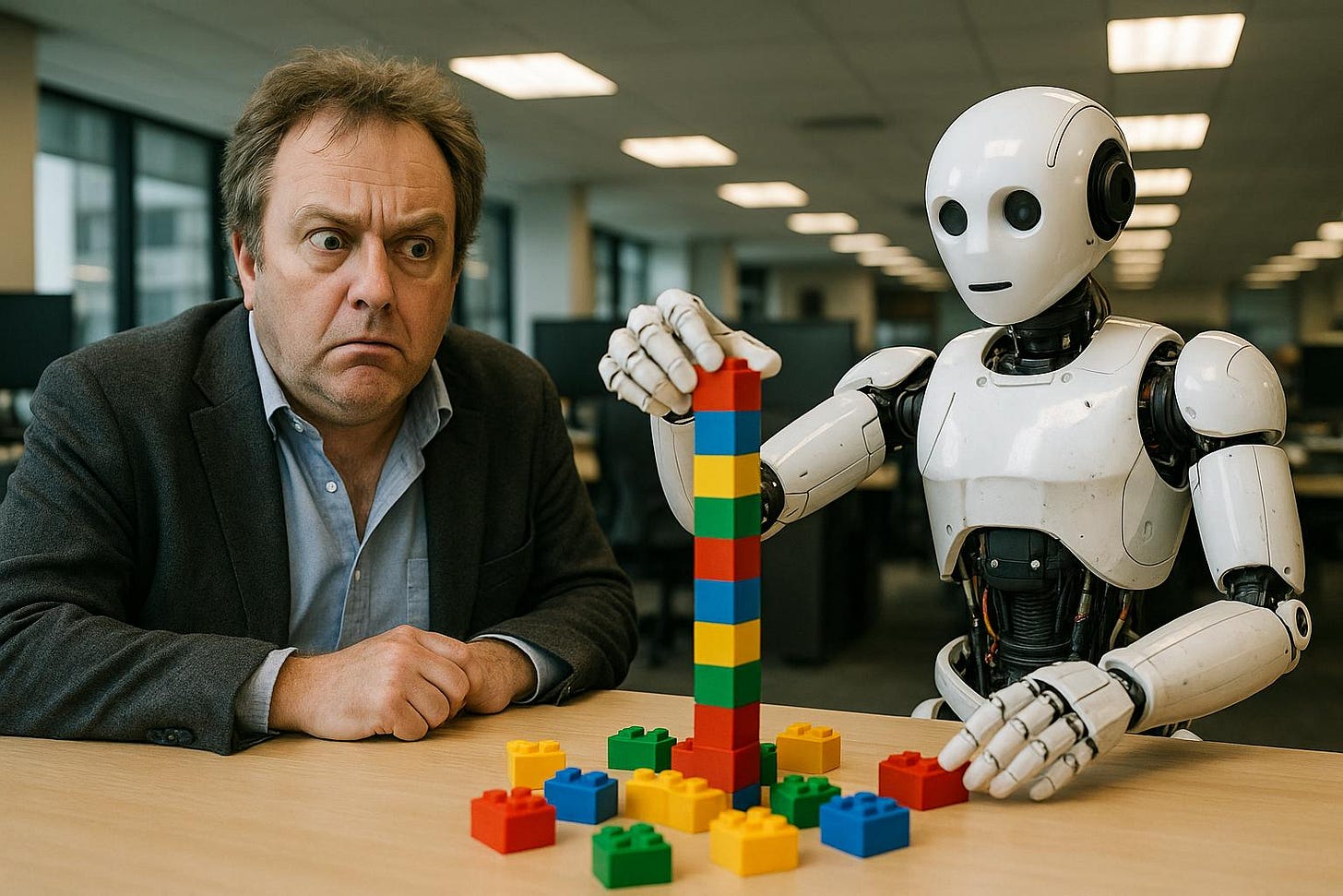 Human vs. Robot: The LEGO Tower Challenge Human vs. Robot: The LEGO Tower Challenge