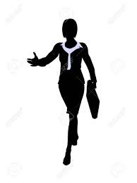 Female Business Executive Silhouette On A White Background Stock Photo,  Picture And Royalty Free Image. Image 5374424.