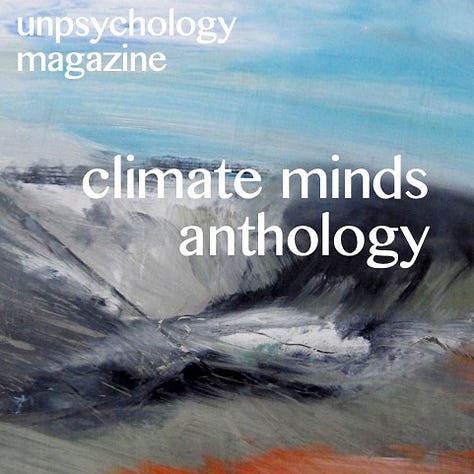 The images show a grid of the first eight issues of Unpsychology Magazine, published between 2014 and 2022.