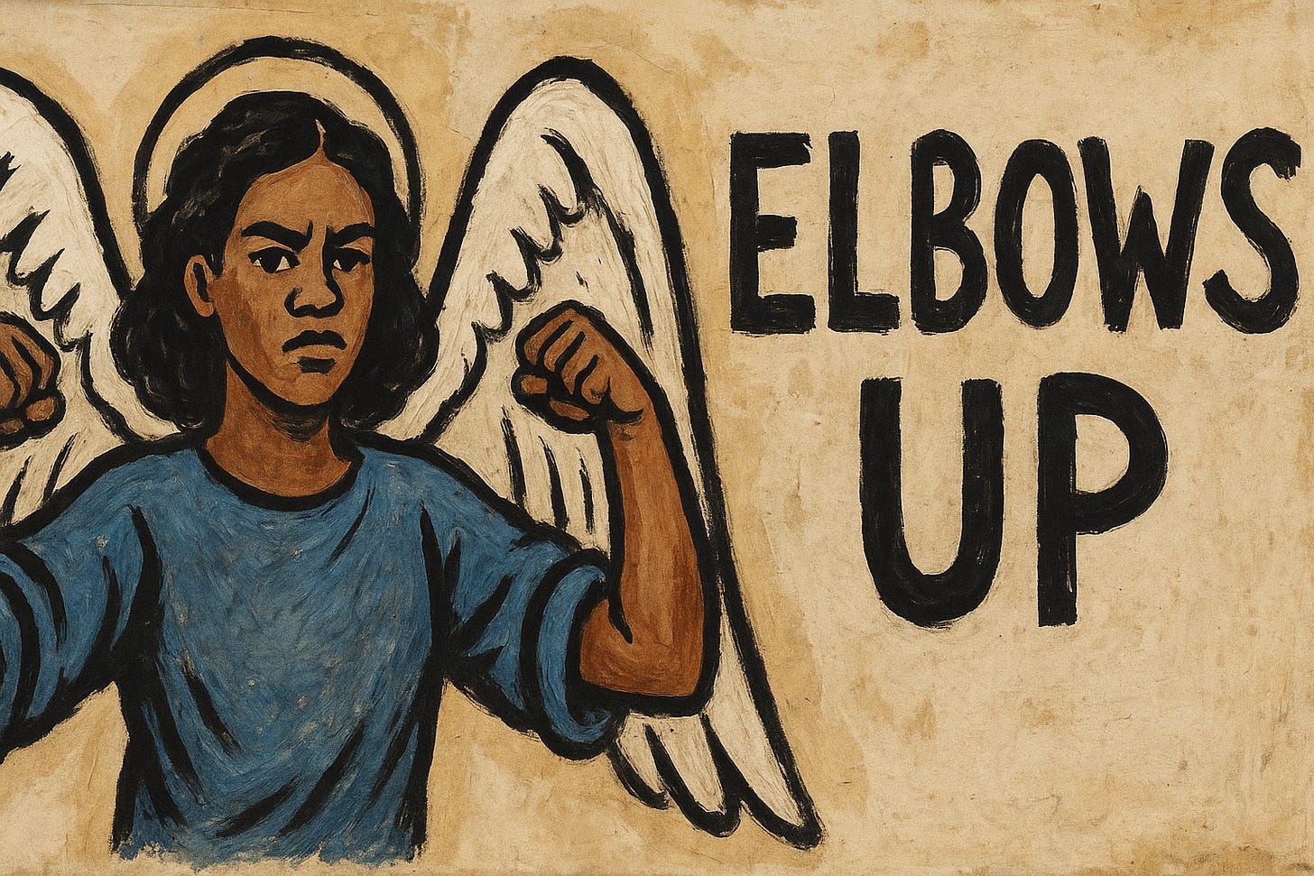 Elbows Up: Angel of Strength Elbows Up: Angel of Strength