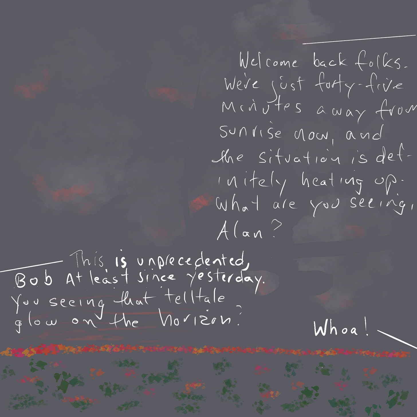 play by play narrative of sunrise