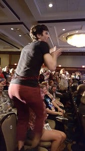 Matt Cohen dancing to Louden Swain
