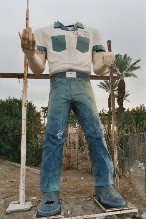 Headless giant man statue Headless giant man statue