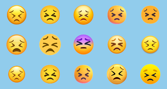 😣 Persevering Face Emoji
