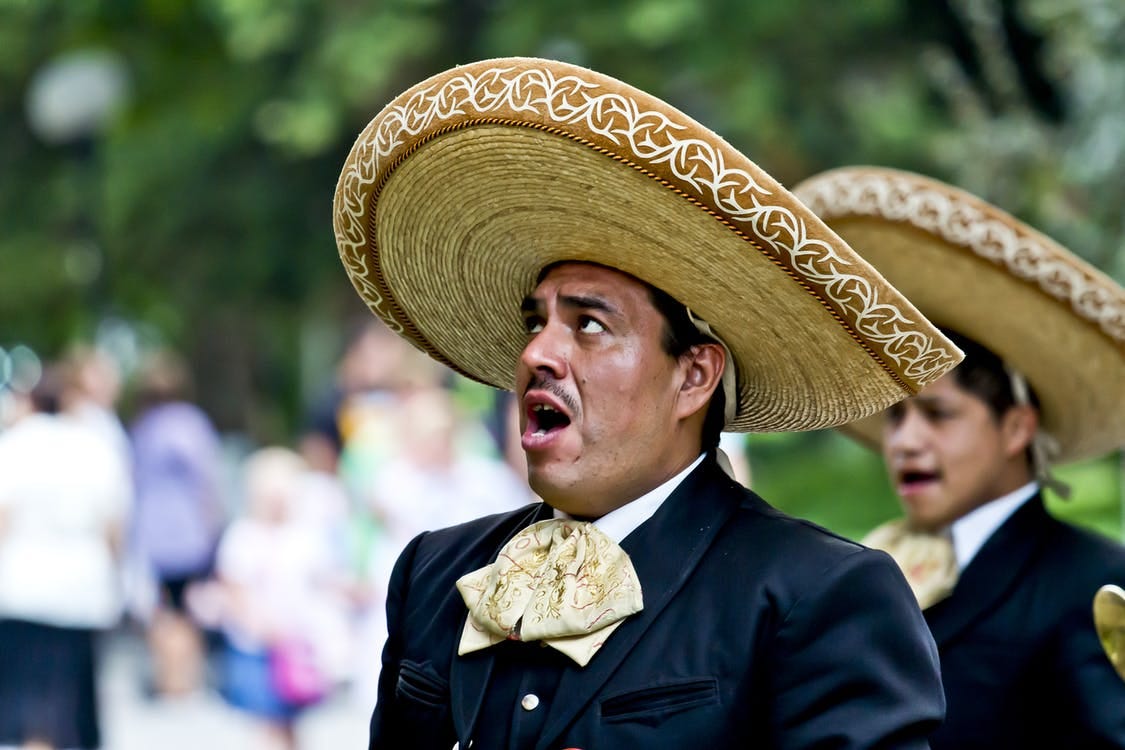 Free Man's Black Blazer and Brown Traditional Hat Stock Photo