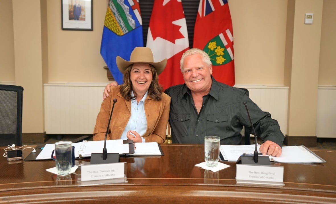 Danielle Smith and Doug Ford to sign agreements in Calgary today | CBC News Danielle Smith and Doug Ford to sign agreements in Calgary today | CBC News