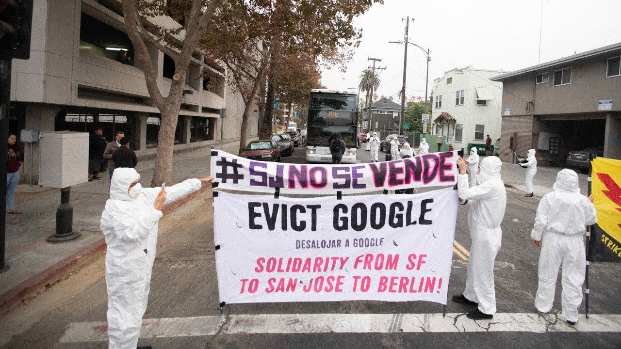 San Jose Residents Block a Google Bus In Protest of Displacement and ...