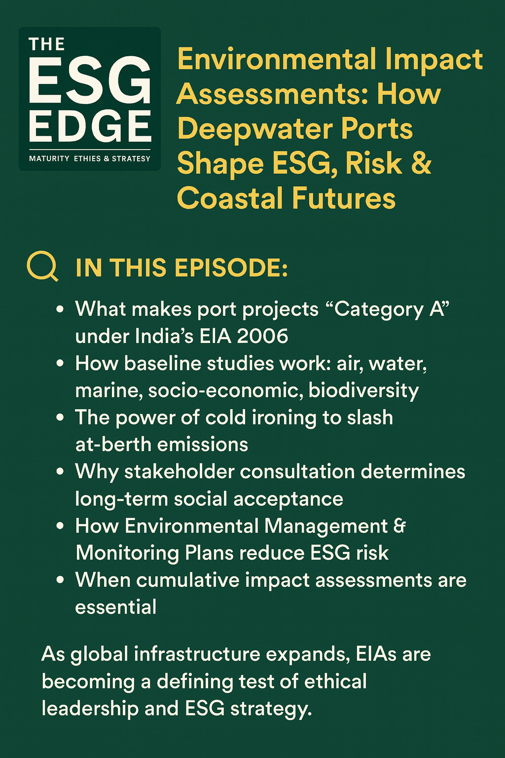 Environmental Impact Assessments: Deepwater Ports and the Future of ...