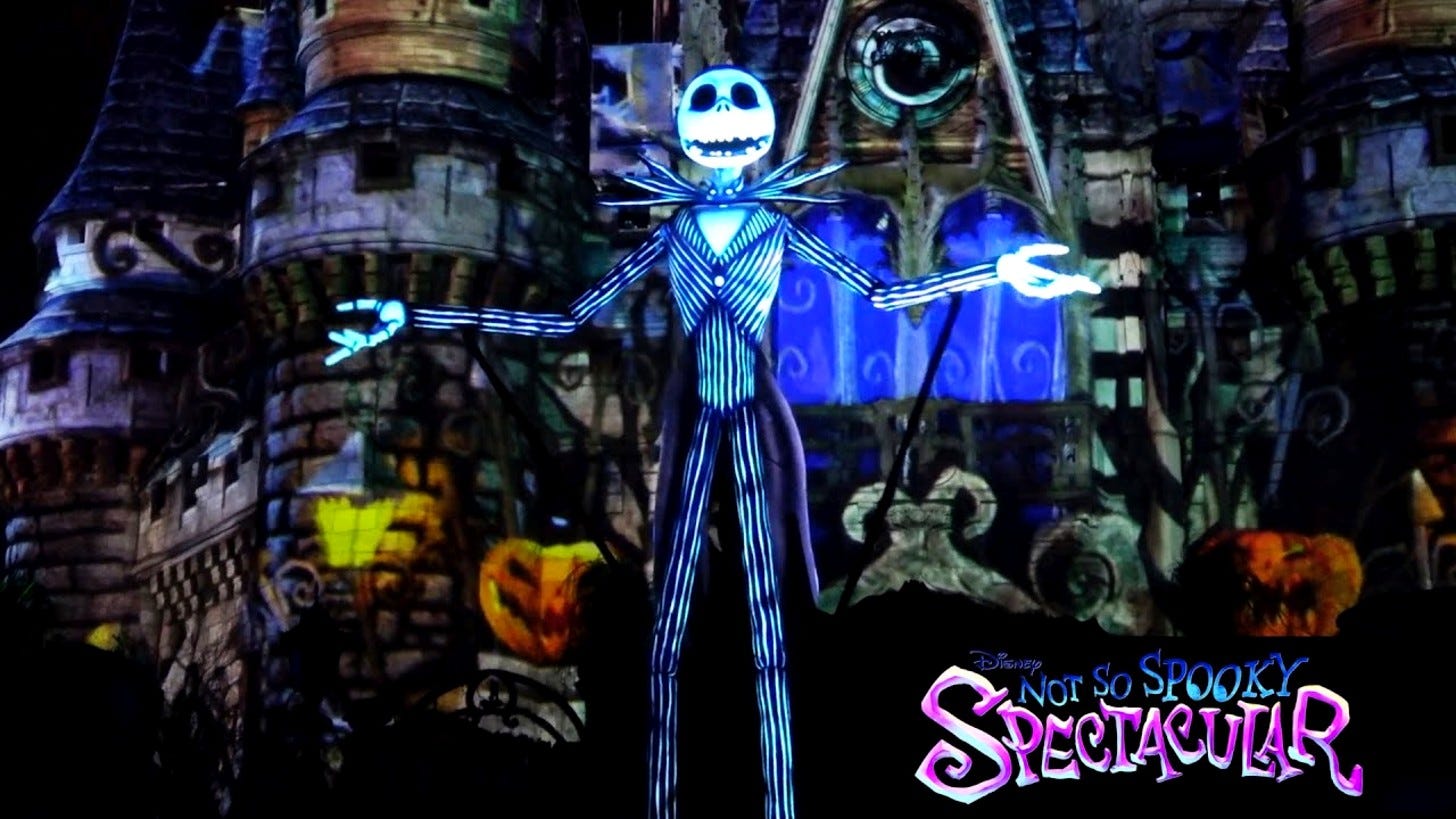 The Jack Skellington puppet in Disney’s Not-So-Spooky Spectacular. Image: via MouseSteps / JWL Media on YouTube