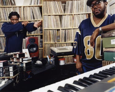 production team Da Beatminerz in the studio