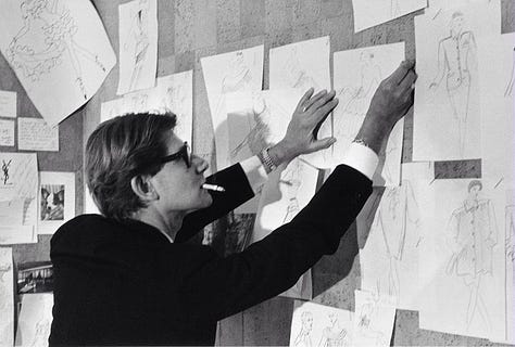 Yves Saint Laurent in his element