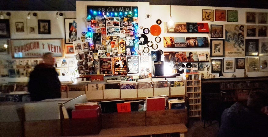 Vinyl record store