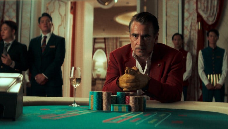 Colin Farrell in "Ballad of a Small Player." (Photo provided by Netflix)