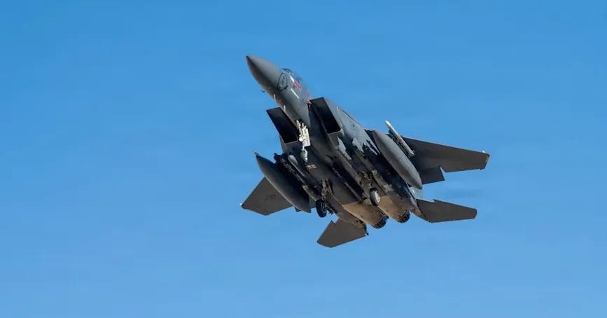One crew member rescued after US F-15 shot down over Iran while search  continues for other pilot: report - Yahoo News Canada