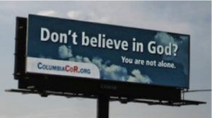 Billboard invitation to DeWitt’s Community Mission Chapel in Lake Charles, LA