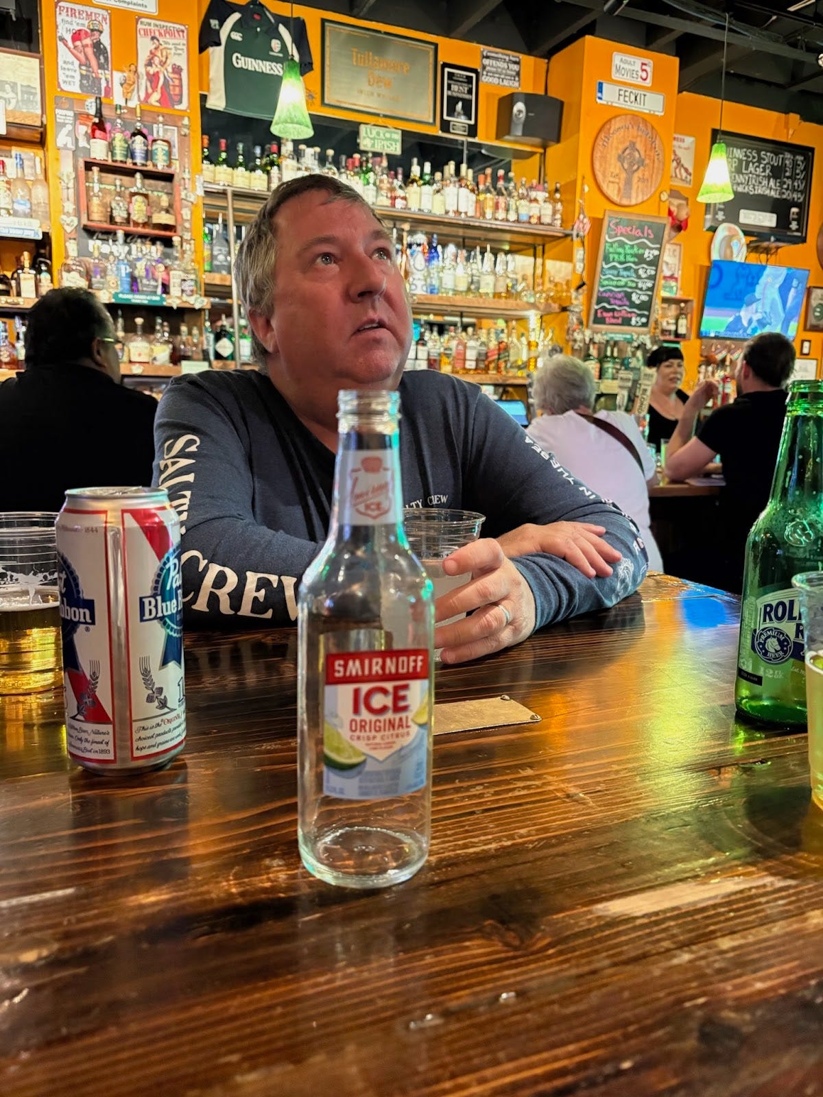 Wayne Fenton with a Smirnoff Ice in Sedona AZ Wayne Fenton with a Smirnoff Ice in Sedona AZ