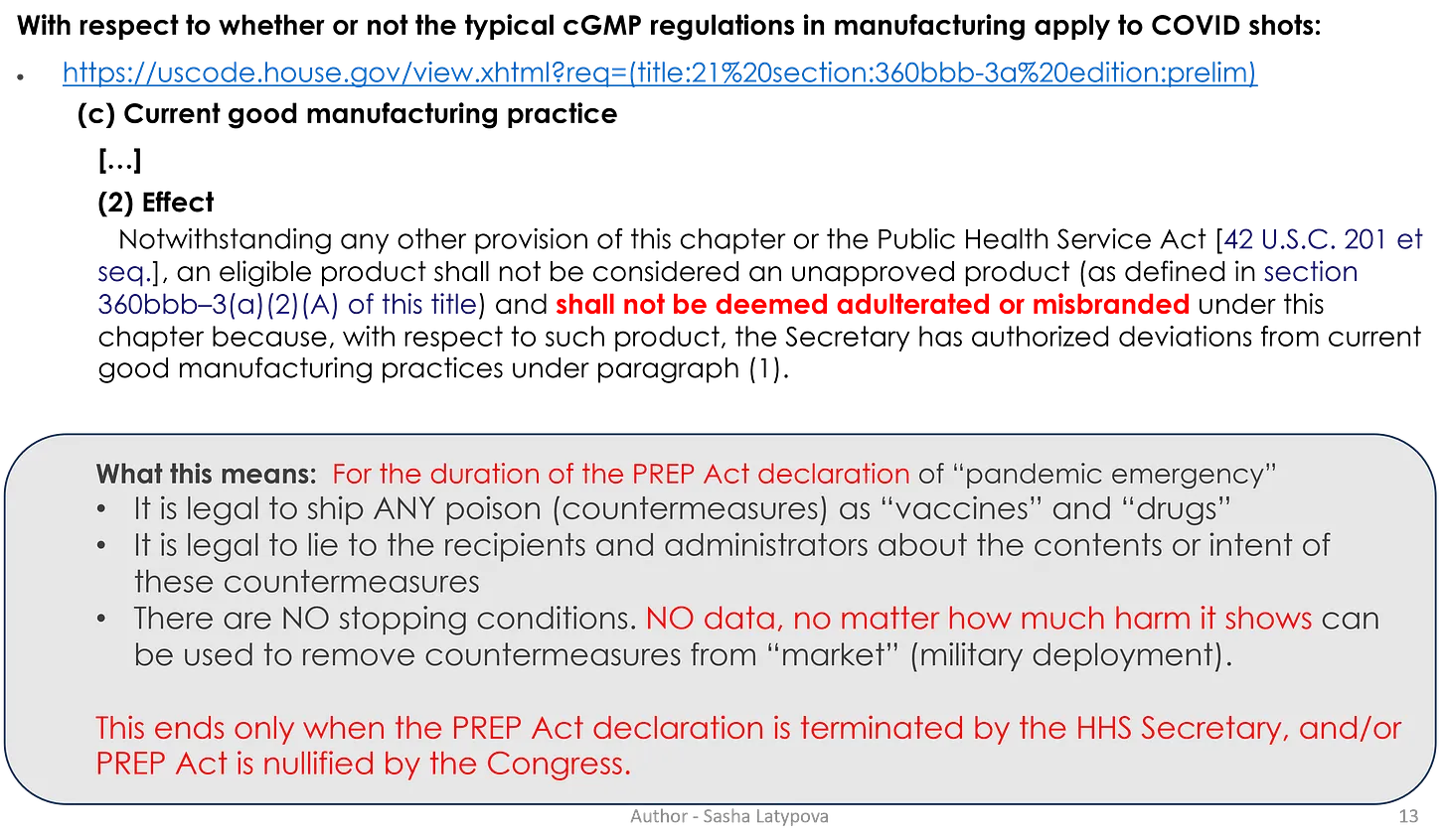 PREP Act — Case law reality check: PREP Act is the governing law for covid shots and other “countermeasures.”
