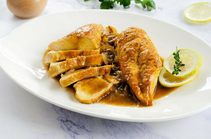 Pechugas de pollo en salsa