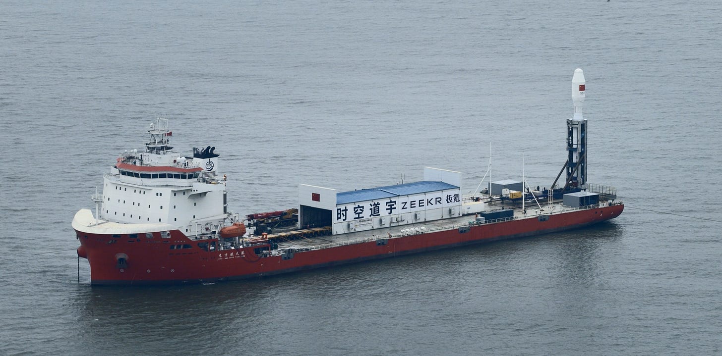 Jielong-3 prepared for launch on its launch platform on September 24th. Jielong-3 prepared for launch on its launch platform on September 24th.