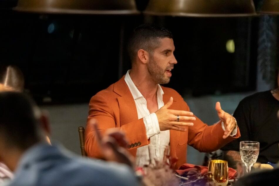 Ryan at the MAFS Reunion dinner party in 2025. 