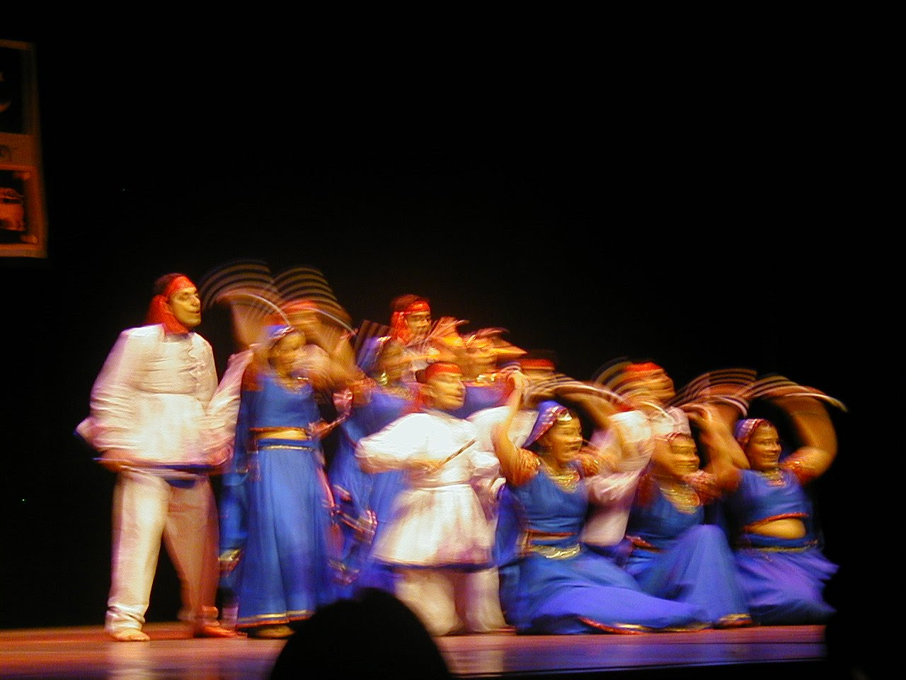 Blurry image of 2001 University of Pittsburgh Raas Chaos team during competition Blurry image of 2001 University of Pittsburgh Raas Chaos team during competition