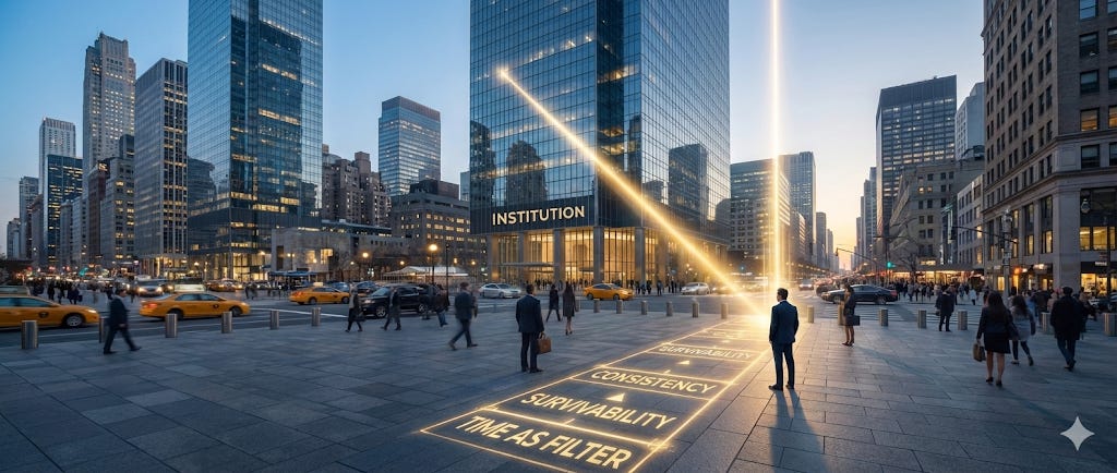 Institutions don’t change the rules. They reveal who can survive them.