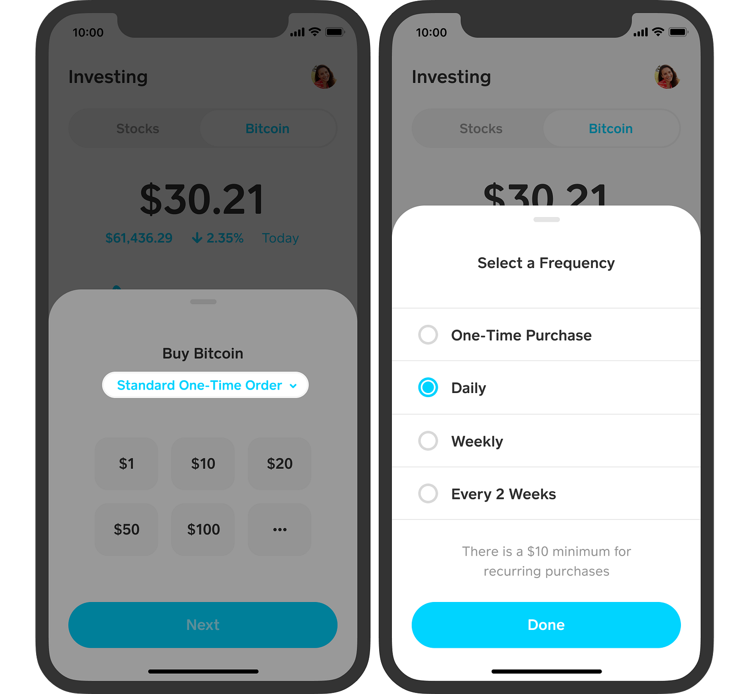 Auto Invest (Bitcoin)