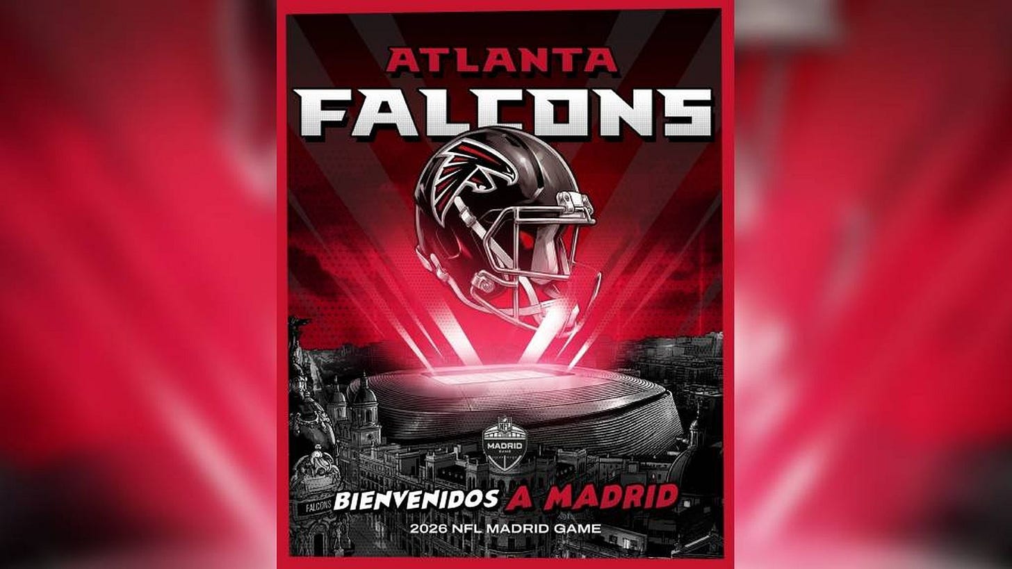 Partido de NFL en Madrid en 2026: los Atlanta Falcons serán uno de los  equipos participantes