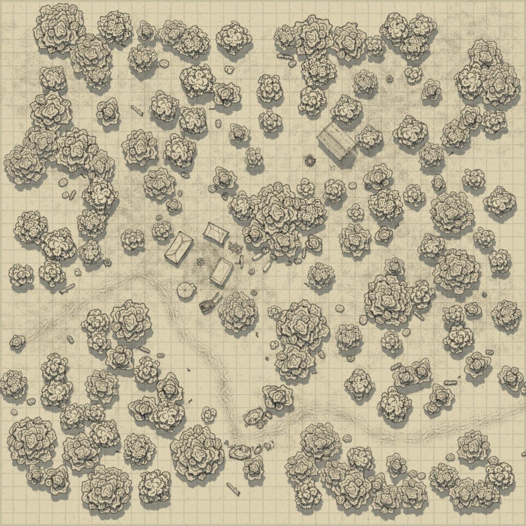 camp foret battlemap