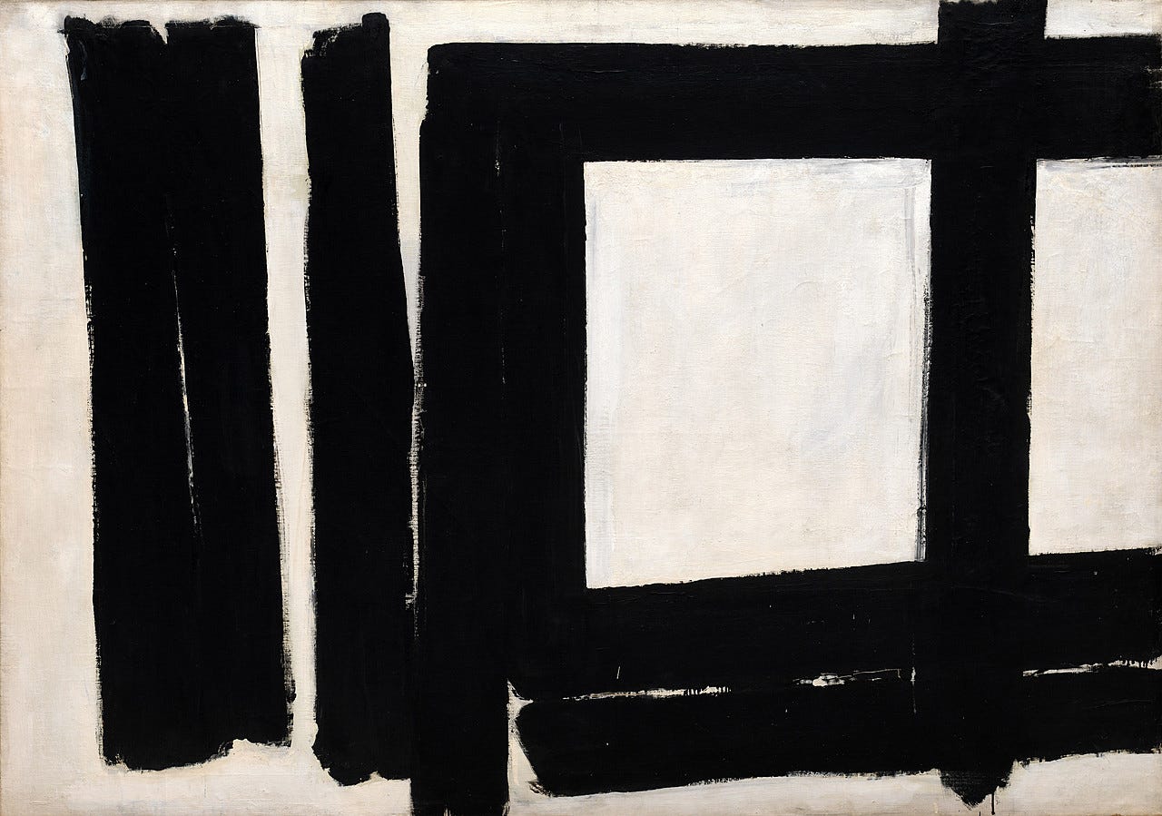 Franz Kline, Painting No. 7, 1952. Oil on canvas, 57 1/2 x 81 3/4 inches (146.1 x 207.6 cm)