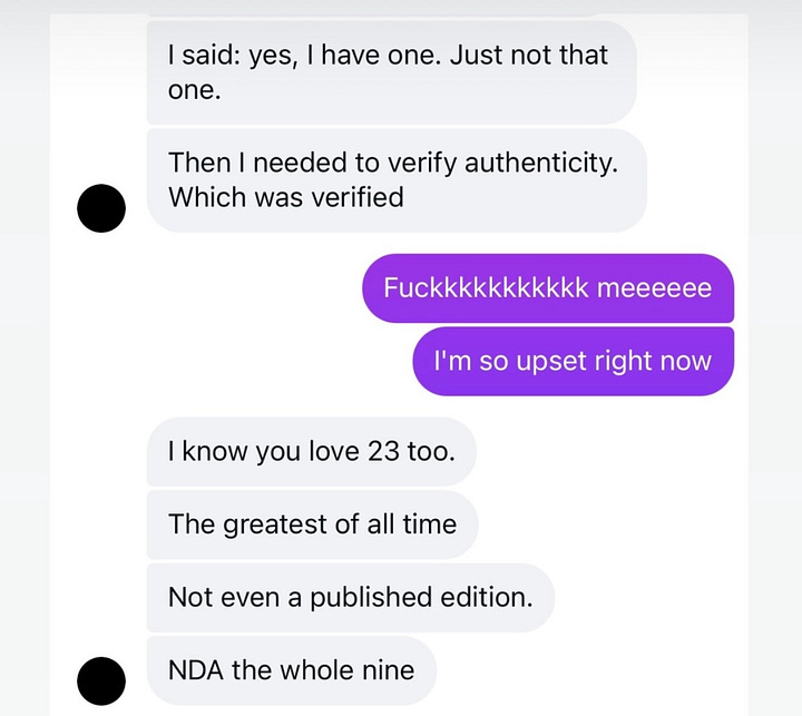 SMS conversation with a friend