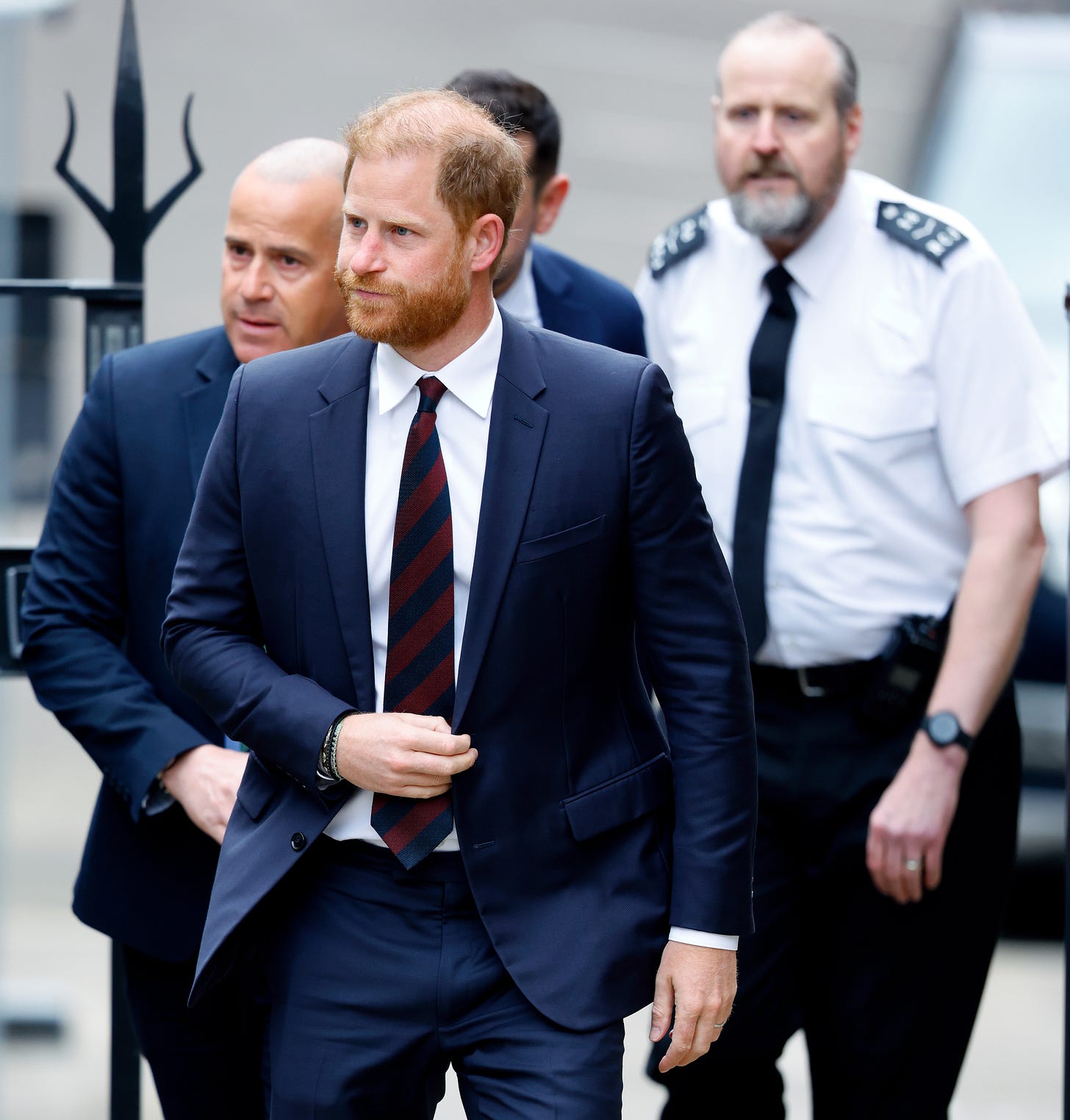 Prince Harry and bodyguards in London Prince Harry and bodyguards in London