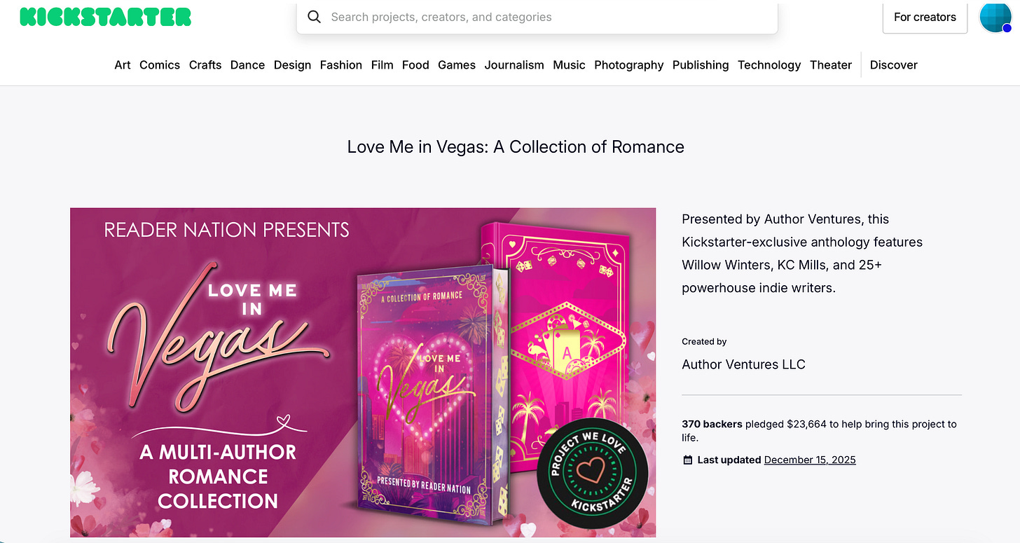 Love Me in Vegas Kickstarter campaign page Love Me in Vegas Kickstarter campaign page