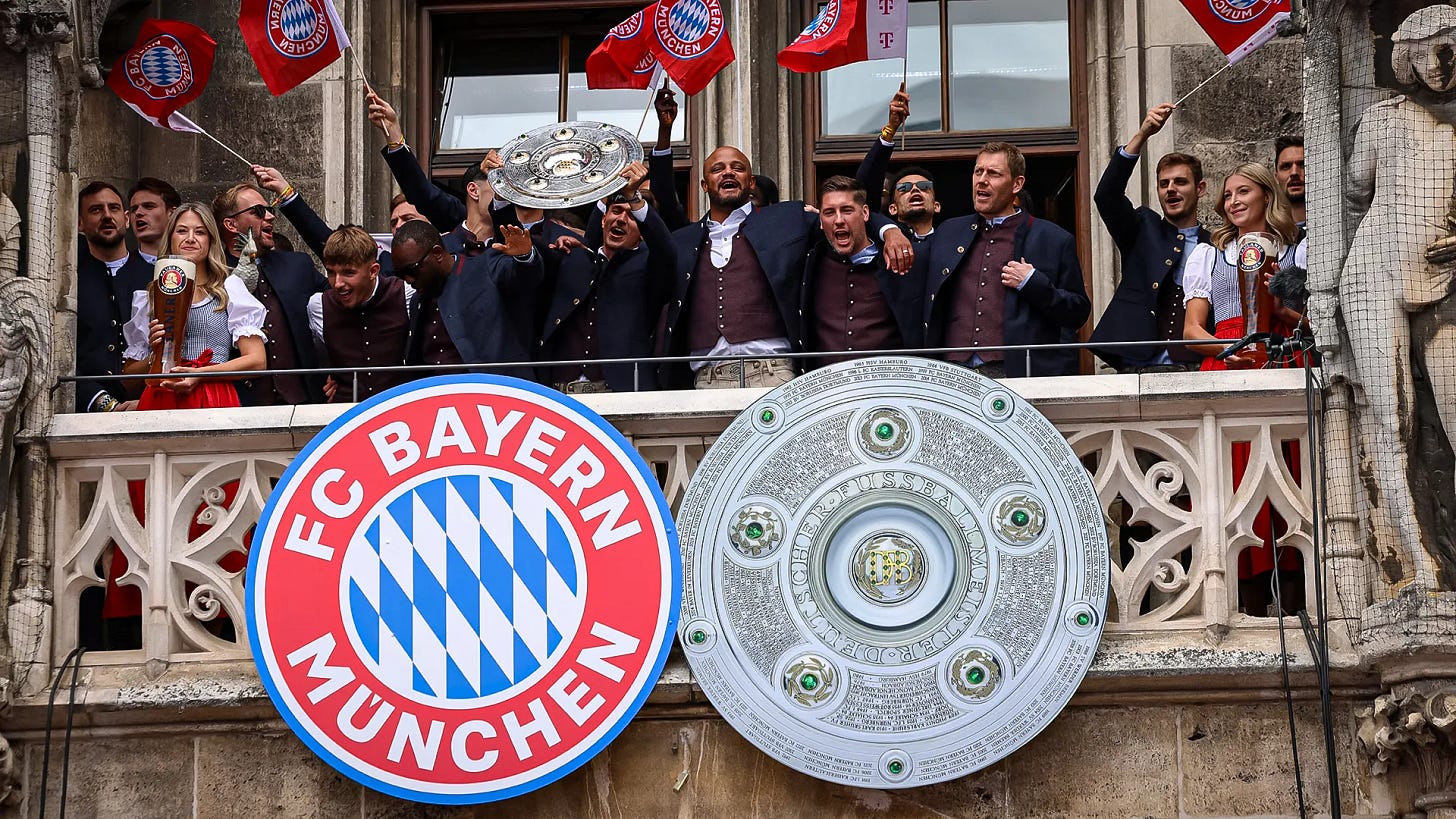 Bayern's championship party at Marienplatz