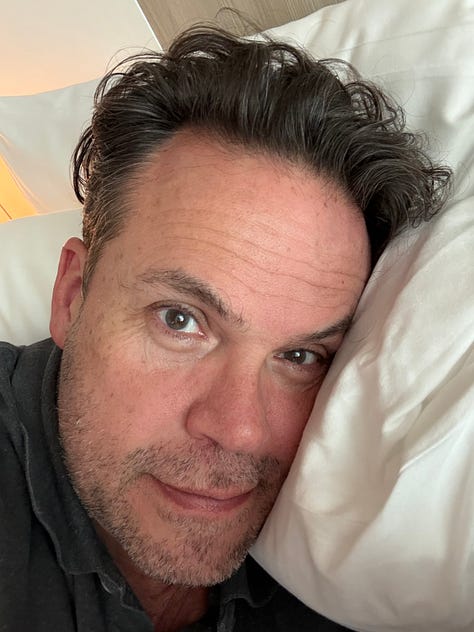 Dan and I always like to be on the top deck as our cruise ships leave port.