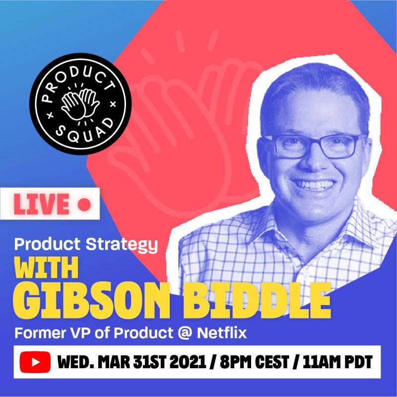 Gibson Biddle - Live on Product Squad