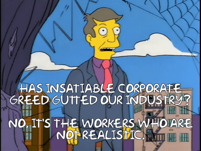 Bob Iger on the actors' and writers' expectations : r/simpsonsshitposting