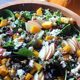 Harvest Salad with Quinoa and Honey Balsamic Dressing 