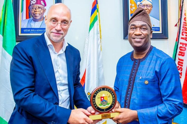 The Deputy Governor, Dr. Kadri Obafemi Hamzat (R) Credit: Lagos State Government