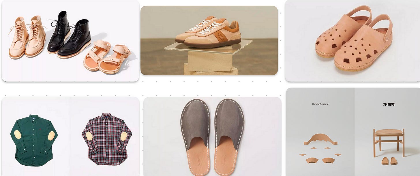 Hender Scheme | Handmade Natural Vegetable-Tanned Leather Casual