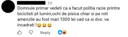 comentarii Cristian Gentea postare facebook bicicleta