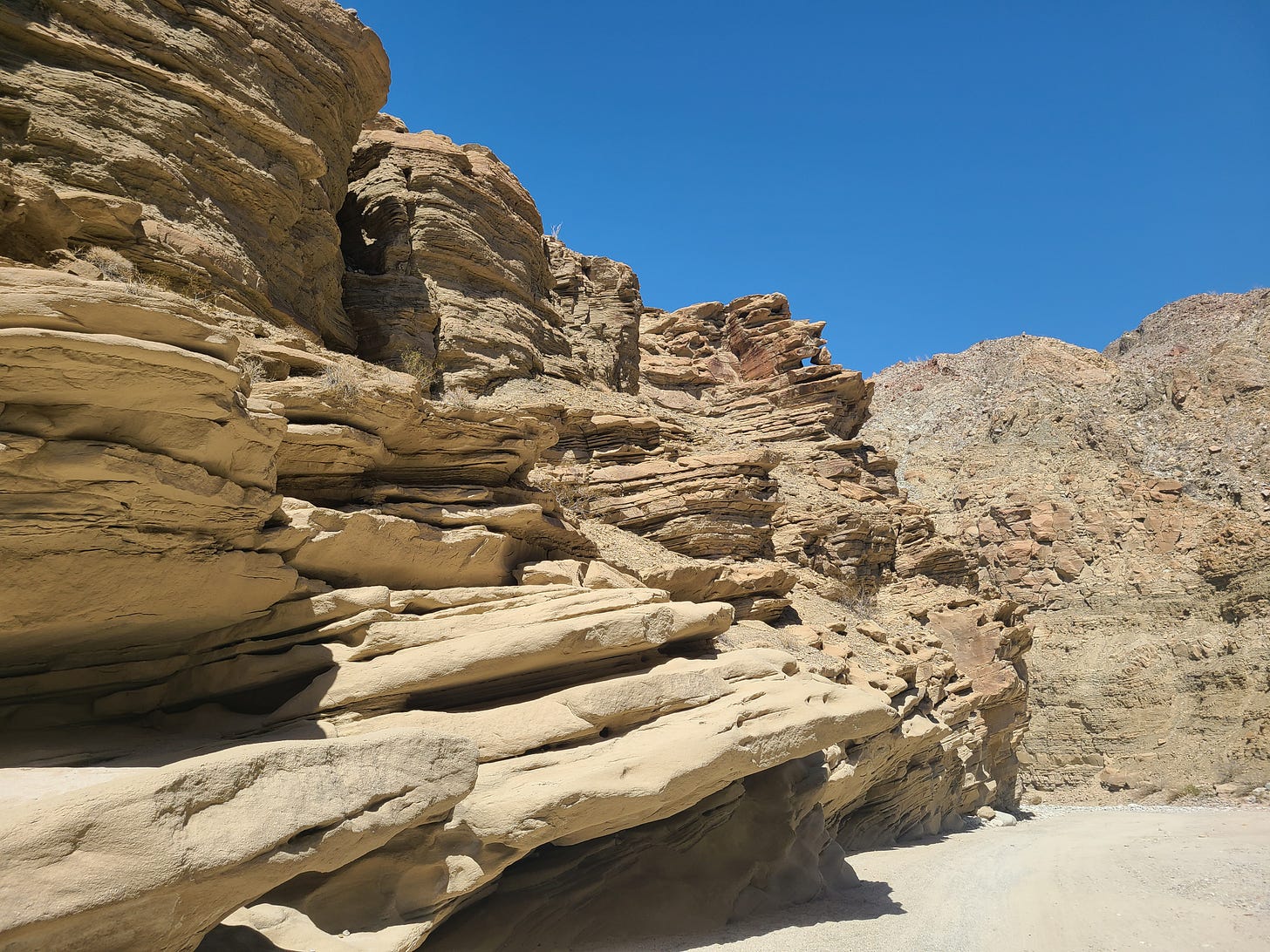 Windswept rocks in a desert canyon